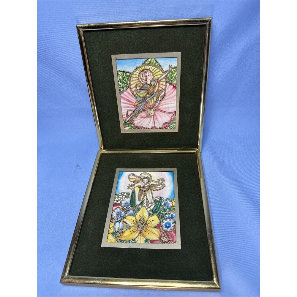 Hummelwerk Enchanted Garden Set of 2 In Brass Frames Teeple Illustrations